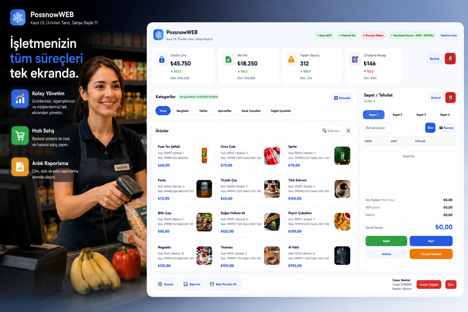 Possnow Market Web Yazılımı